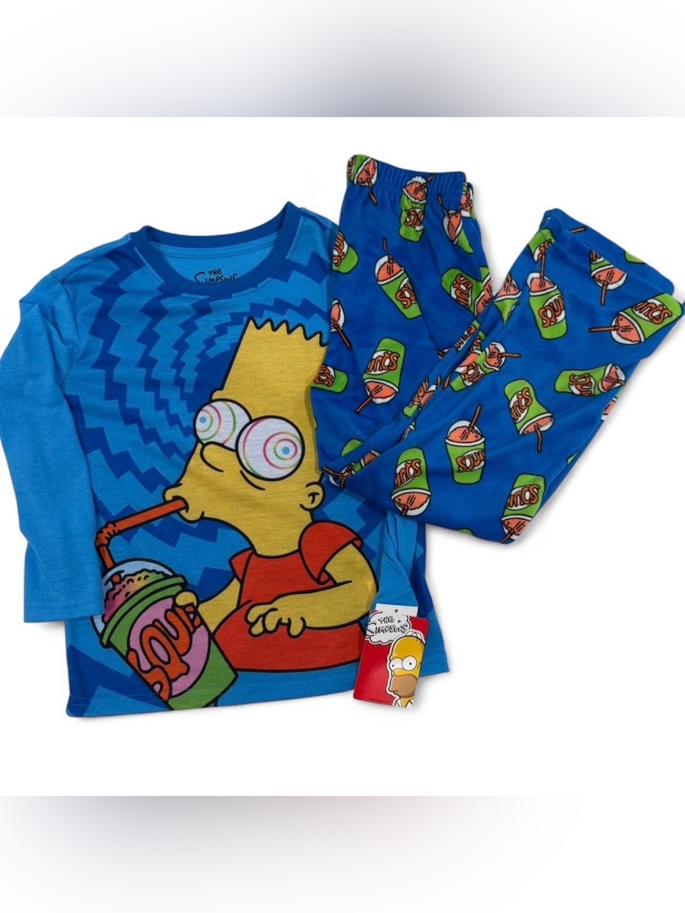The Simpsons-Bart Blue Kids Pajama Set Size XS (4/5)